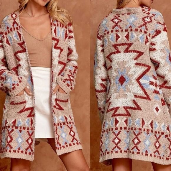Savanna Jane Sweaters - NWT Savanna Jane Aztec Design Cardigan Medium